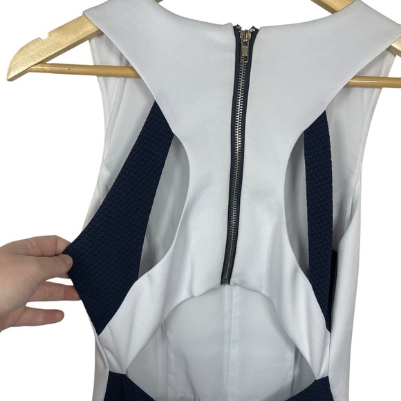Walter Baker W118 Flare Skater Back Cutout Mini Dress White/Navy Size XS - Picture 10 of 11